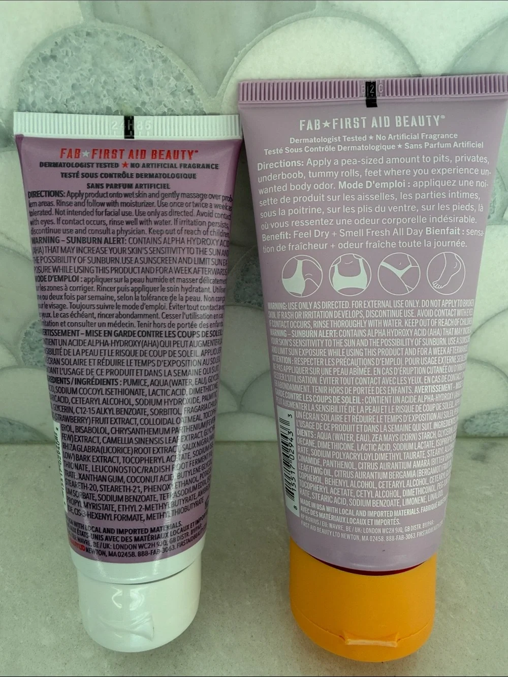 First Aid Beauty Pink KP Bump Eraser Body Scrub & Whole Body Deodorant Cream